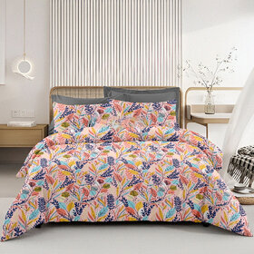 BEDZY Classic Collection Flat Double Bedsheet with 2 Pillow Covers