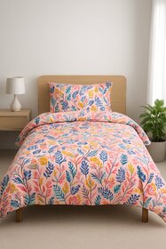 BEDZY Classic Collection Flat Single Bedsheet with 1 Pillow Cover