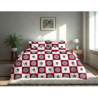BEDZY Classic Collection Flat Double Bedsheet with 2 Pillow Covers