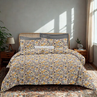 BEDZY Classic Collection Flat Double Bedsheet with 2 Pillow Covers