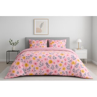 BEDZY Classic Collection Double Bedsheet Ã¢â‚¬â€œ Flat Design with 2 Matching Pillow Covers