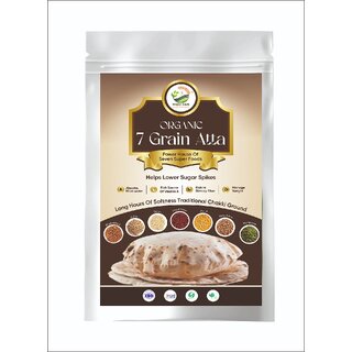 Simply Jaivik 7 Grain Atta  The Perfect Blend of Taste, Texture  Nutrition with Seven Power-Packed Grains (2kg)