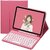 Magnetic Detachable iPad Case with Bluetooth Keyboard, Trackpad & Waterdrop Keycaps (Begonia Red-Case+Keyboard+X3 Mouse, iPad 10th Gen 10.9-inch)