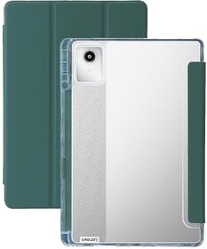 Lenovo Tab M11 Case with Transparent Pen Slot | Slim Flexible Cover for Xiaoxin Pad 11 (Dark Green, Lenovo Tab M11 (2024)