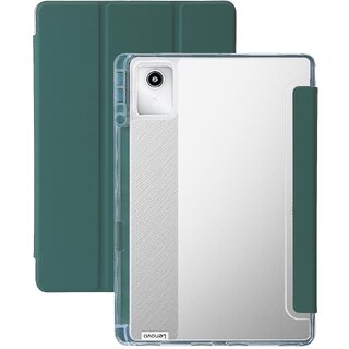 Lenovo Tab M11 Case with Transparent Pen Slot | Slim Flexible Cover for Xiaoxin Pad 11 (Dark Green, Lenovo Tab M11 (2024)