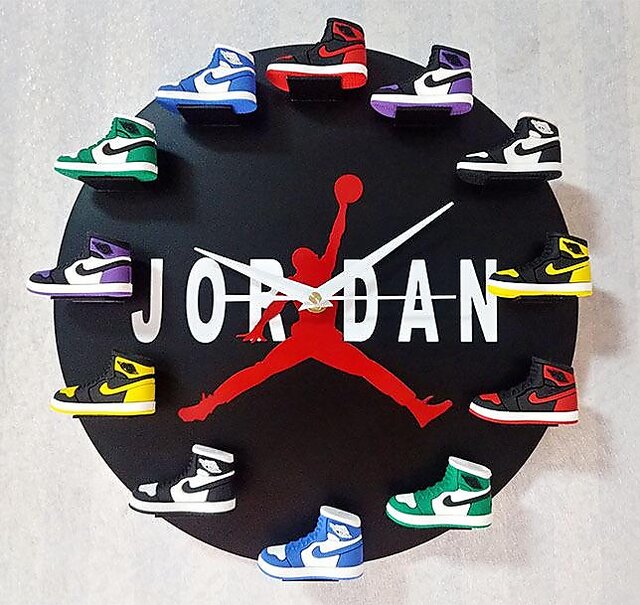 aj 3d sneaker clock