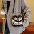 Stylish Women's Crossbody Bag with Top Handle, Minimalist Design (Black)