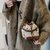Stylish Women's Crossbody Bag with Top Handle, Minimalist Design (Black)
