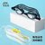 HD Anti-Fog Swimming Goggles, Unisex Adjustable Fit for Outdoor Swimming, Surfing & Travel (Black & White w/ Earplugs & Goggles Case

(Note:)