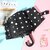 Japanese Style Compact Folding Umbrella | Cute Sun Protection Parasol for UV Defense & Rain (Music Notes-Sky Blue, 21 inches 8 ribs)