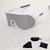 Photochromic Cycling Glasses S2 - UV Protection Windproof Bicycle Goggles for Day & Night Riding (White Frame Silver Lens (Single Lens)