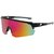 YUSHA 9338 Sports Sunglasses for Men & Women, Polarized Cycling Glasses, UV Protection Windproof Goggles for Outdoor Running, Hiking, Motorcycle (Sand Black Ice Blue)