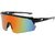 YUSHA 9338 Sports Sunglasses for Men & Women, Polarized Cycling Glasses, UV Protection Windproof Goggles for Outdoor Running, Hiking, Motorcycle (Sand Black Ice Blue)