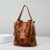 Elegant Embossed Bucket Bag | Large Capacity Tote & Shoulder Bag for Work & Commute (Matte Burgundy)