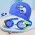 Kids Anti-Fog Swim Goggles, Leak-Proof for Training & Lessons ([1908 Plain Purple] Swim Cap Nose Clip Ear Plugs)