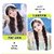TikTok Viral Water Wave Half Wig with Triangle Bandana | Heat-Resistant Synthetic Hair (Big Wave Black-Approx. 65cm)