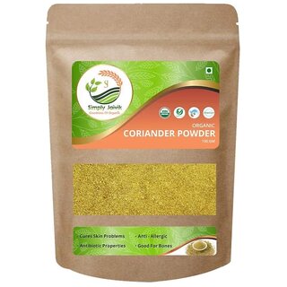Simply Jaivik Coriander Powder  Pure, Wholesome, and Naturally Processed Spice for Health, Flavor  Wellbeing (100gm)