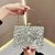 Sparkling Crystal Evening Bag for Women, Elegant Rhinestone Clutch with Chain for Parties & Galas (Silver)