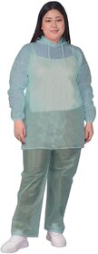 MULTIWA Waterproof Rain Coat for Women with Pants Polyester Waterproof Rain Coat Women Rain Coat, Rain Poncho for women Waterproof, Women's Rainwear set FREE SIZE