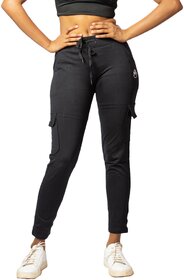 Women's High Rise Full Stretchable Ankle Length Slim Fit Yoga Workout Gym Tights with Pockets| Yoga Pants/Leggings for Women (M, Black)