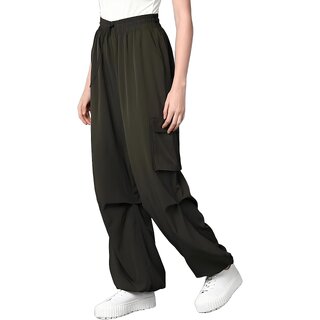 MULTIWA Women Loose Fit Parachute Cargo Pants for Woman, Trousers for Women High Waist, Cargo Pants for Women High Waist, Lightweight and Comfortable Cargo with Multiple Pockets for Girls and Women