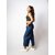MULTIWA Women Soft Denim Baggy Cutout Pant (Blue) (M)