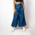 MULTIWA Women Soft Denim Flared Belt Pant (M, Dark Blue)