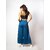 MULTIWA Women Soft Denim Flared Belt Pant (M, Dark Blue)