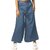 MULTIWA Women Soft Denim Flared Belt Pant (M, Light Blue)