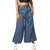 MULTIWA Women Soft Denim Flared Belt Pant (XL, Light Blue)