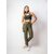 MULTIWA Women Cargo Jogger Pant | Women's Cotton Regular Fit Mid Rise Cargo Gym Joggers Track Pants (4XL, Green)