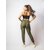 MULTIWA Women Cargo Jogger Pant | Women's Cotton Regular Fit Mid Rise Cargo Gym Joggers Track Pants (4XL, Green)