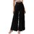 MULTIWA Ethnic Women Girls Rayon Pleats Palazzo Pants || Pleated Palazzo || Flared Pants || Stylish Pants || Wide Leg Pants Black