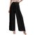 MULTIWA Ethnic Women Girls Rayon Pleats Palazzo Pants || Pleated Palazzo || Flared Pants || Stylish Pants || Wide Leg Pants Black