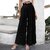 MULTIWA Ethnic Women Girls Rayon Pleats Palazzo Pants || Pleated Palazzo || Flared Pants || Stylish Pants || Wide Leg Pants Black