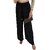 MULTIWA Ethnic Women Girls Rayon Pleats Palazzo Pants || Pleated Palazzo || Flared Pants || Stylish Pants || Wide Leg Pants Black