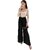 MULTIWA Ethnic Women Girls Rayon Pleats Palazzo Pants || Pleated Palazzo || Flared Pants || Stylish Pants || Wide Leg Pants Black