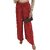MULTIWA Ethnic Women Girls Rayon Pleats Palazzo Pants || Pleated Palazzo || Flared Pants || Stylish Pants || Wide Leg Pants Maroon