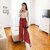 MULTIWA Ethnic Women Girls Rayon Pleats Palazzo Pants || Pleated Palazzo || Flared Pants || Stylish Pants || Wide Leg Pants Maroon