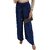 MULTIWA Ethnic Women Girls Rayon Pleats Palazzo Pants || Pleated Palazzo || Flared Pants || Stylish Pants || Wide Leg Pants Navy Blue