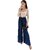 MULTIWA Ethnic Women Girls Rayon Pleats Palazzo Pants || Pleated Palazzo || Flared Pants || Stylish Pants || Wide Leg Pants Navy Blue