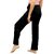 MULTIWA Ribbed Cargo Ankle Pant Regular Fit Trouser Pants | Solid High Waist with Pockets Cargo Pants | Ribbed Drawstring Cargo Pants Black