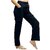 MULTIWA Ribbed Cargo Ankle Pant Regular Fit Trouser Pants | Solid High Waist with Pockets Cargo Pants | Ribbed Drawstring Cargo Pants Navy Blue