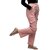 MULTIWA Ribbed Cargo Ankle Pant Regular Fit Trouser Pants | Solid High Waist with Pockets Cargo Pants | Ribbed Drawstring Cargo Pants Pink