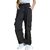 MULTIWA Women Loose Fit Parachute Cargo Pants, High Waist, Multiple Pockets, Lightweight, Black, Size L