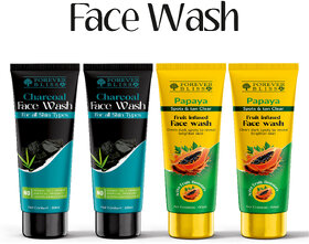 Forever bliss Day  Night Face Cleansing Combo With Brightening Papaya and charcol Face Wash 60ml4