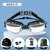 Anti-Fog Swimming Goggles with Nose Clip & Ear Plugs, HD Wide Lens for Adults, Prescription-Ready (Blue Plated Four-Piece Set)