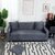 Full Coverage Stretch Sofa Slipcover Set, Solid Color with Print, All-Season Universal Fit for Home Decor (Crinkle Dark Gray, 235~300cm Quad Seat)