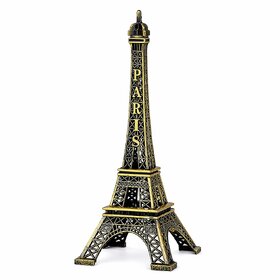 BIYANKA Antique Finish 3D Metal Paris Eiffel Tower Metal Showpiece for Home Office