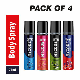 Forever Bliss mycode Kiss me ,flirty,sweet 16 crazy girl Long Lasting Freshness Deodorant Perfume Body Spray  ( 75ml4)